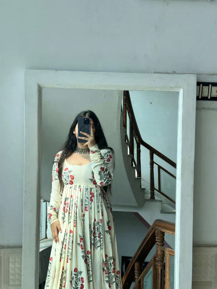 Cotton Reem Gher Set with Pants