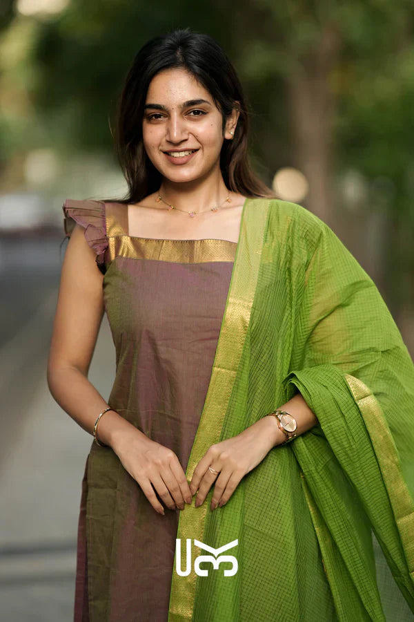 Kurta set (Dress) In Olive green