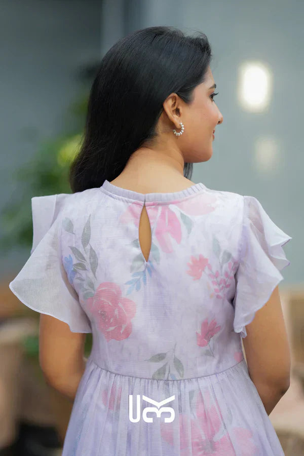 Floriva Kota Doria Midi (Dress) In Lilac