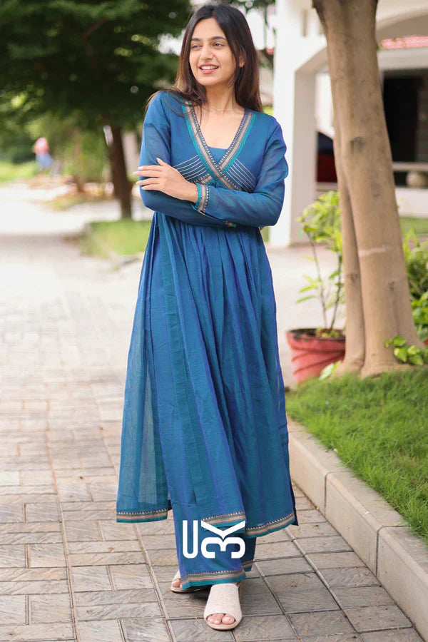 Kurta Set in Peacock Blue
