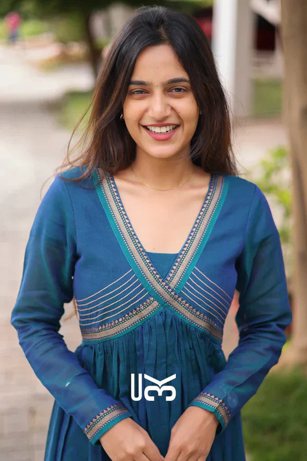 Kurta Set in Peacock Blue