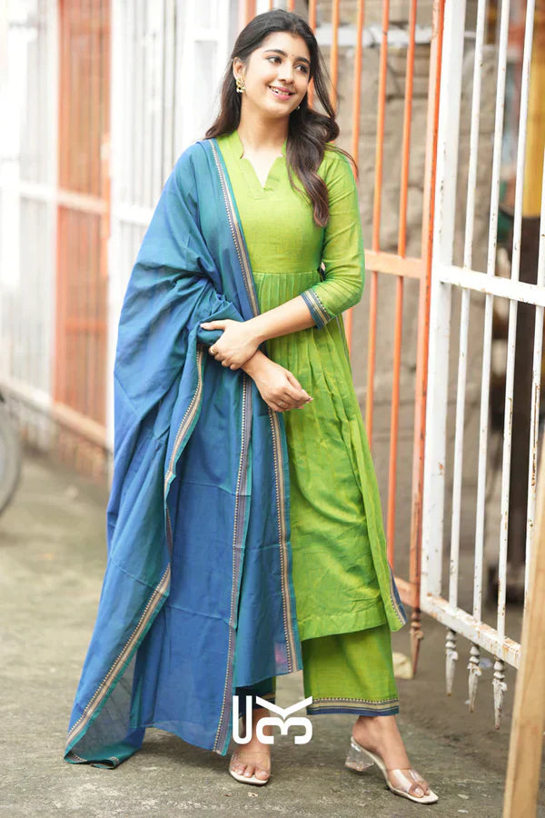 Punaam Kurta Set in Green