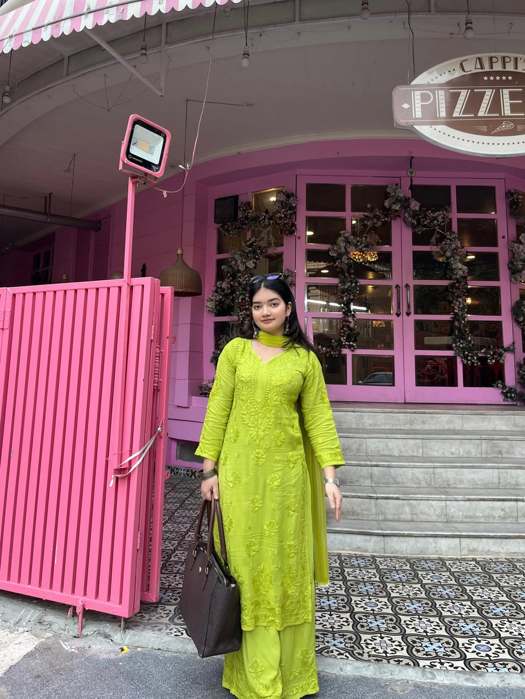 Viscose Georgette Straight Kurta Set With Work
