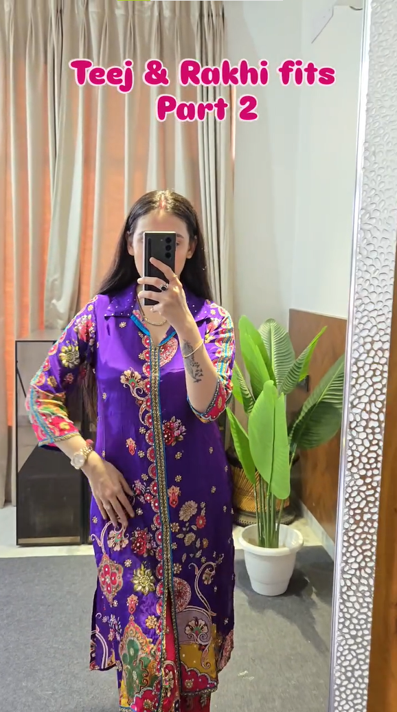 Pure Crepe Kurta Set