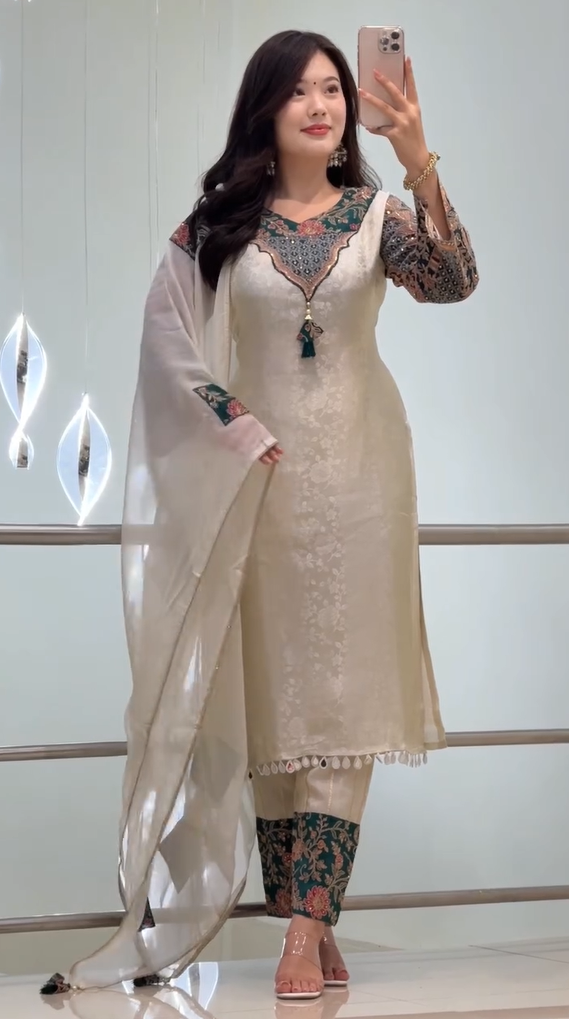 Chanderi Silk Suit Set