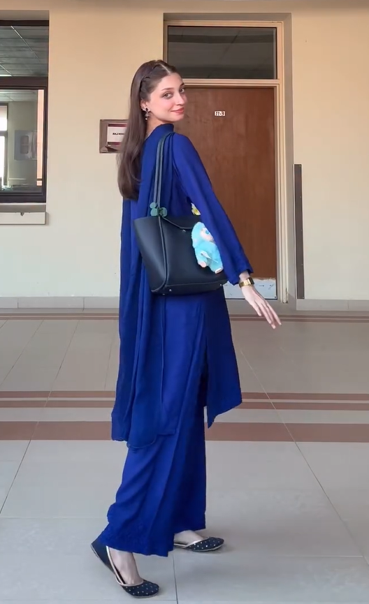 Chanderi Chikankari with Mukaish Solid Women's 3 PC Long Kurta Set- Purple