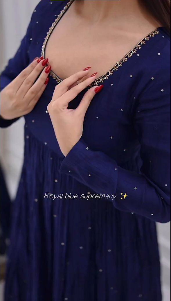 DESIGNER PARTY WEAR ANARKALI GOWN STYLE DRESS