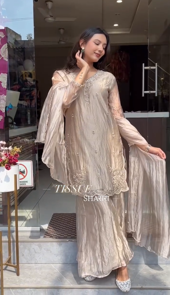 DESIGNER SPECIAL HEAVY EMBROIDERY FANCY 3 PIS OUTFIT SET