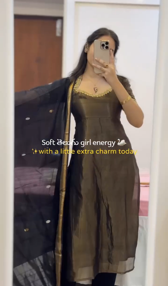 Designer Black Kurta Set